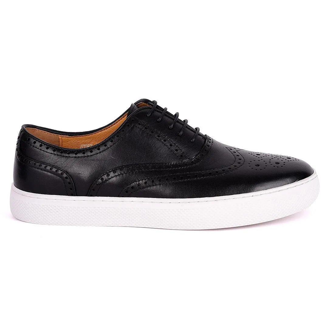 Taylors Tassel And Brogues Designed Men's Sneakers Shoe- Black