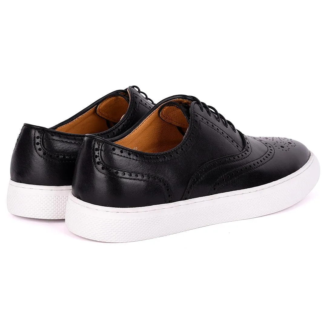 Taylors Tassel And Brogues Designed Men's Sneakers Shoe- Black