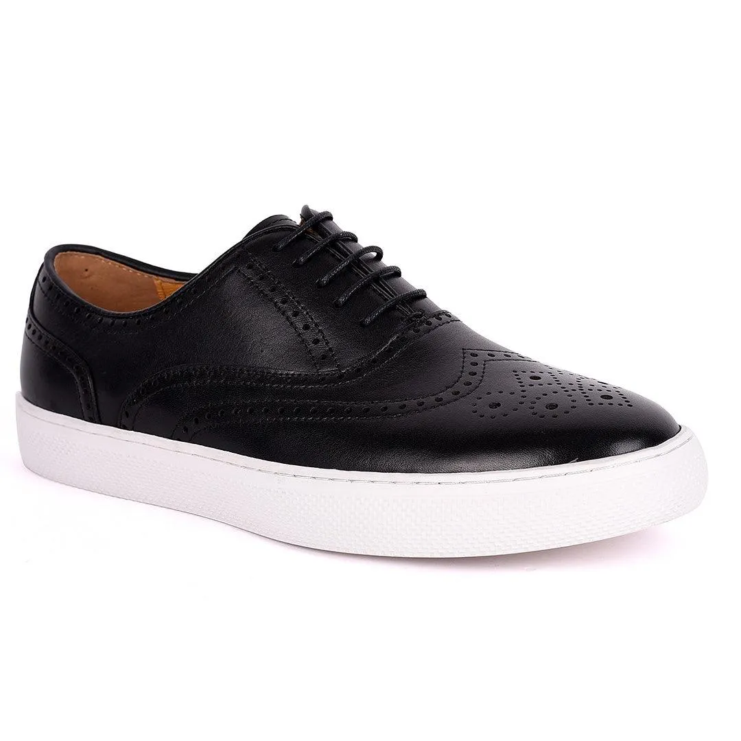Taylors Tassel And Brogues Designed Men's Sneakers Shoe- Black
