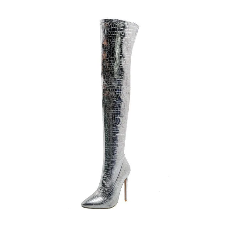 Thin Heel High Heel Side Zipper Knee High Boots