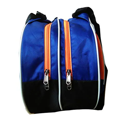 Thrax Astra Series Fabric Badminton Kit Bag (Black and Blue)