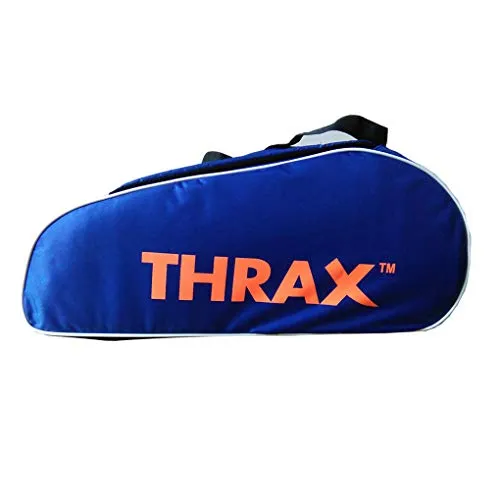 Thrax Astra Series Fabric Badminton Kit Bag (Black and Blue)
