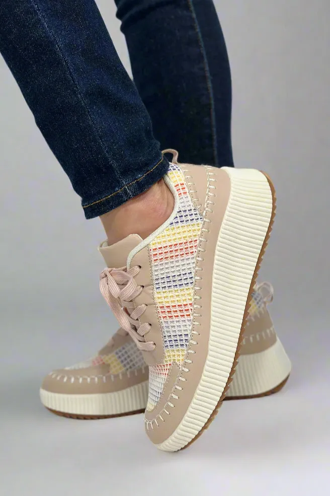 Timeless Stitch Sneaker - Nude Multi