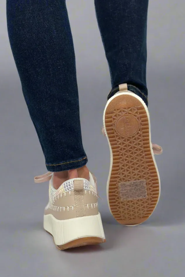 Timeless Stitch Sneaker - Nude Multi