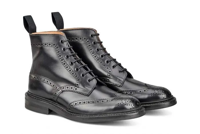 Trickers - Stow Country Boot - Black Box Calf