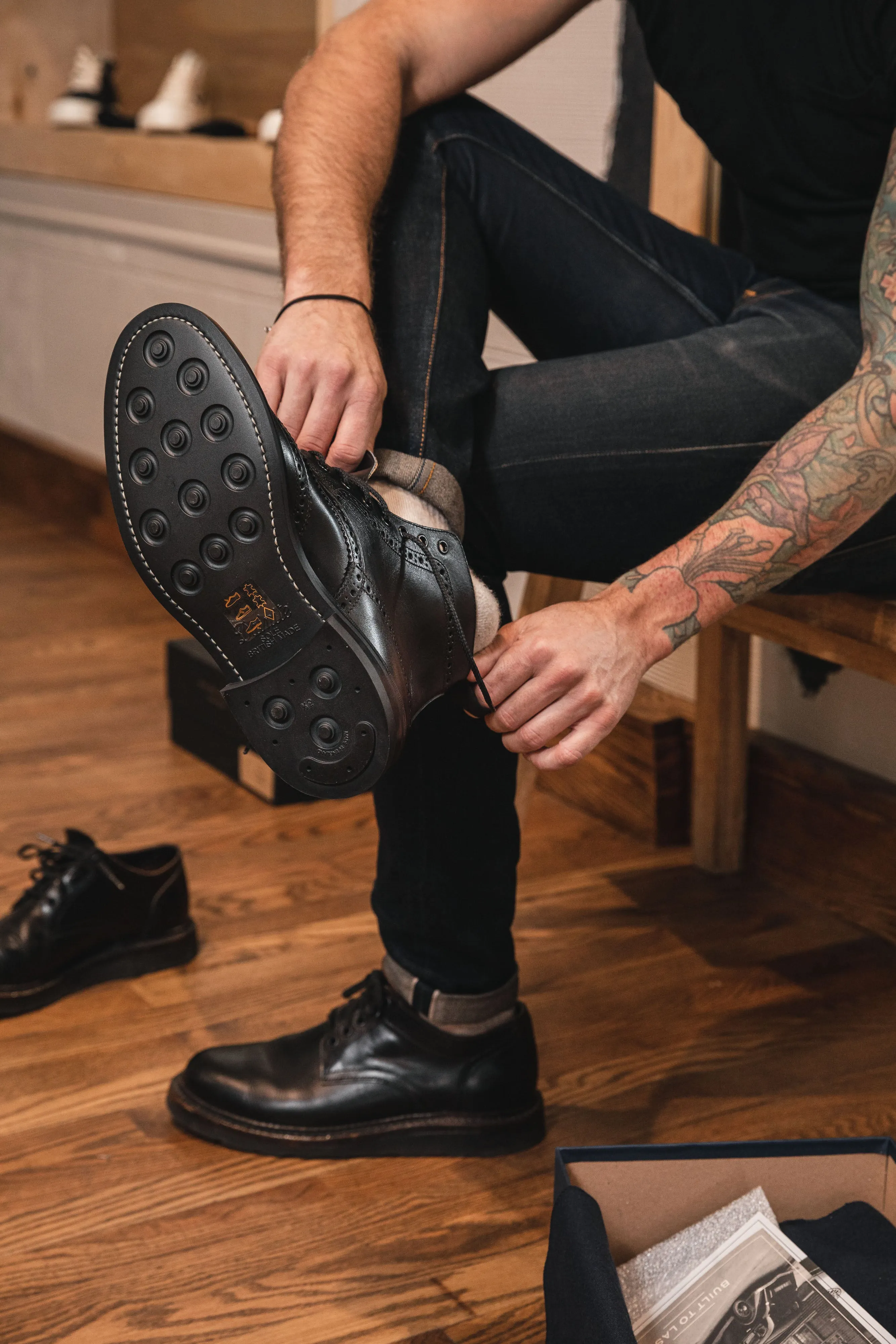Trickers - Stow Country Boot - Black Box Calf