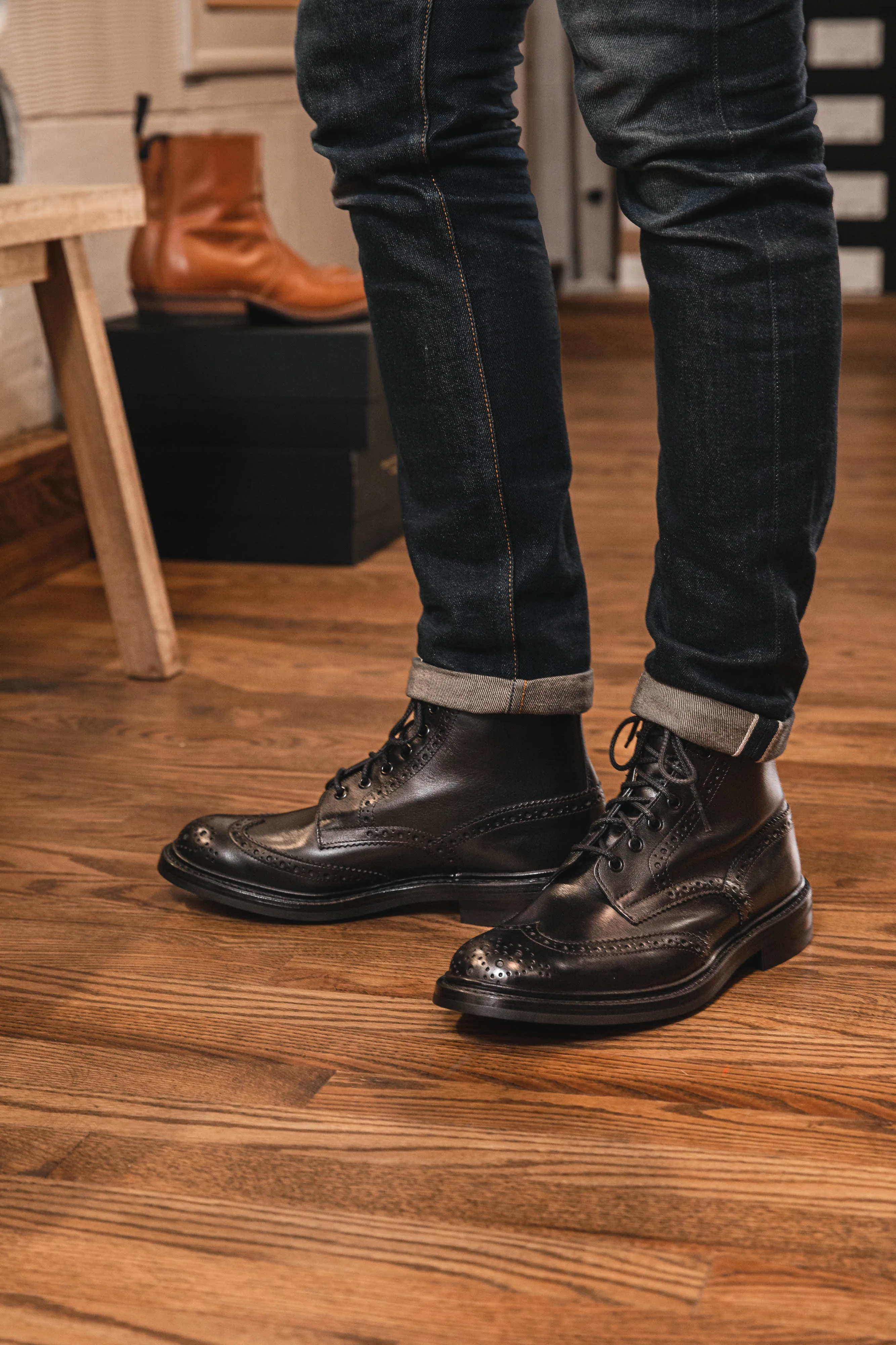 Trickers - Stow Country Boot - Black Box Calf