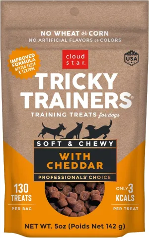 Tricky Trainers Soft & Chewy Dog Treats with Cheddar - 5oz & 14oz