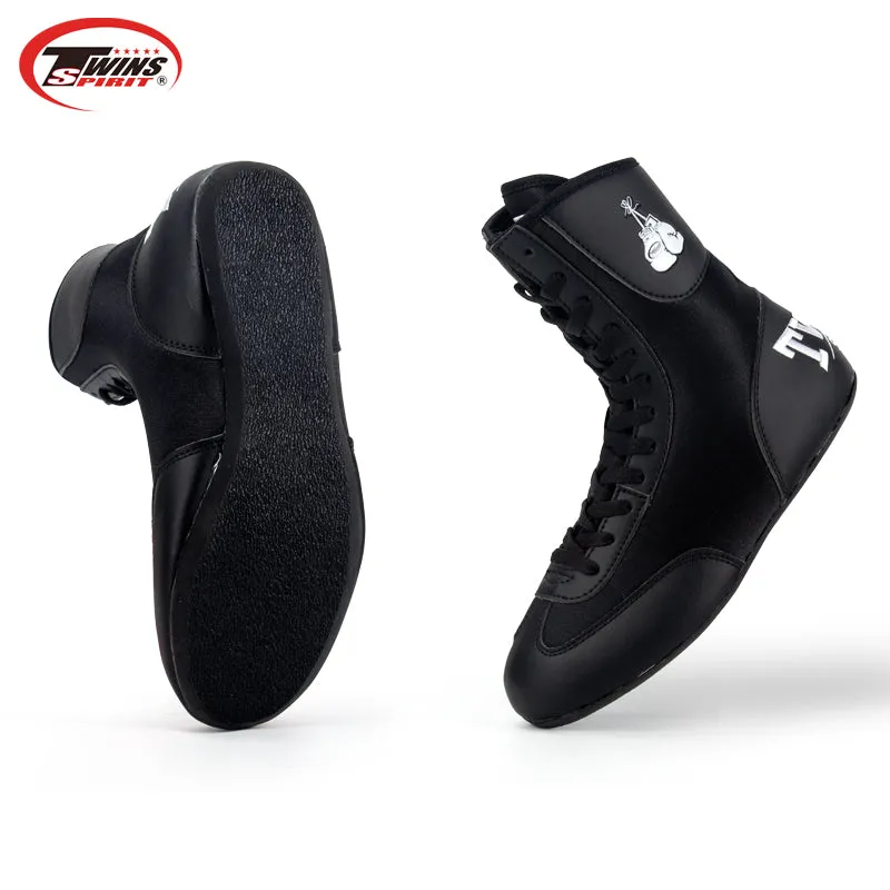 TWINS SPIRIT TBS2 KIDS BOXING SHOES BOXING BOOTS EUR 27-35 BLACK