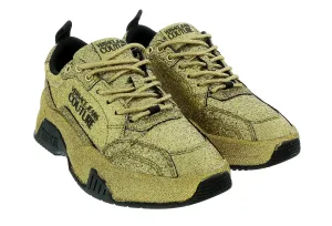 Versace Jeans Couture Gold Athletic Chunky Fashion Sneakers -