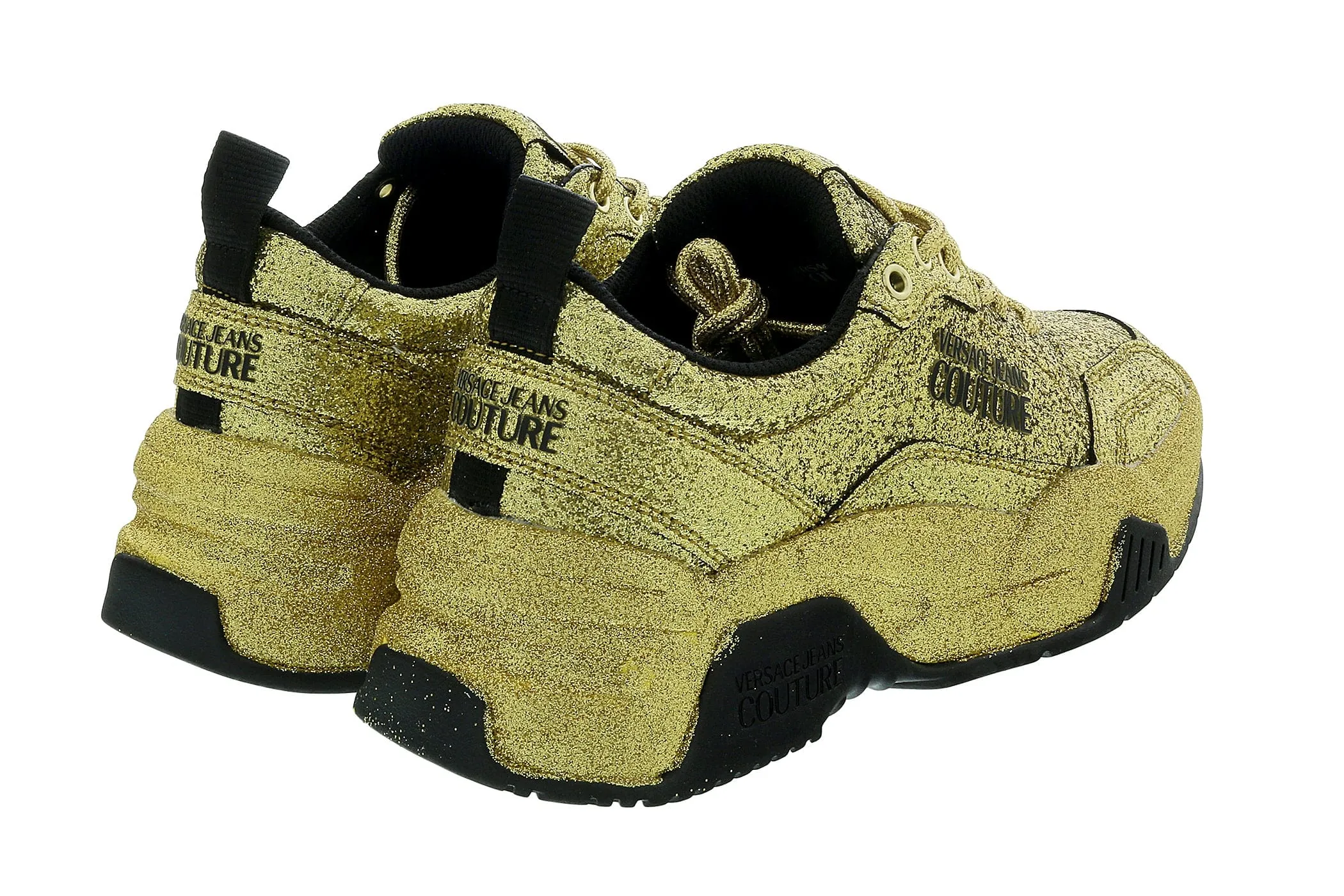 Versace Jeans Couture Gold Athletic Chunky Fashion Sneakers -