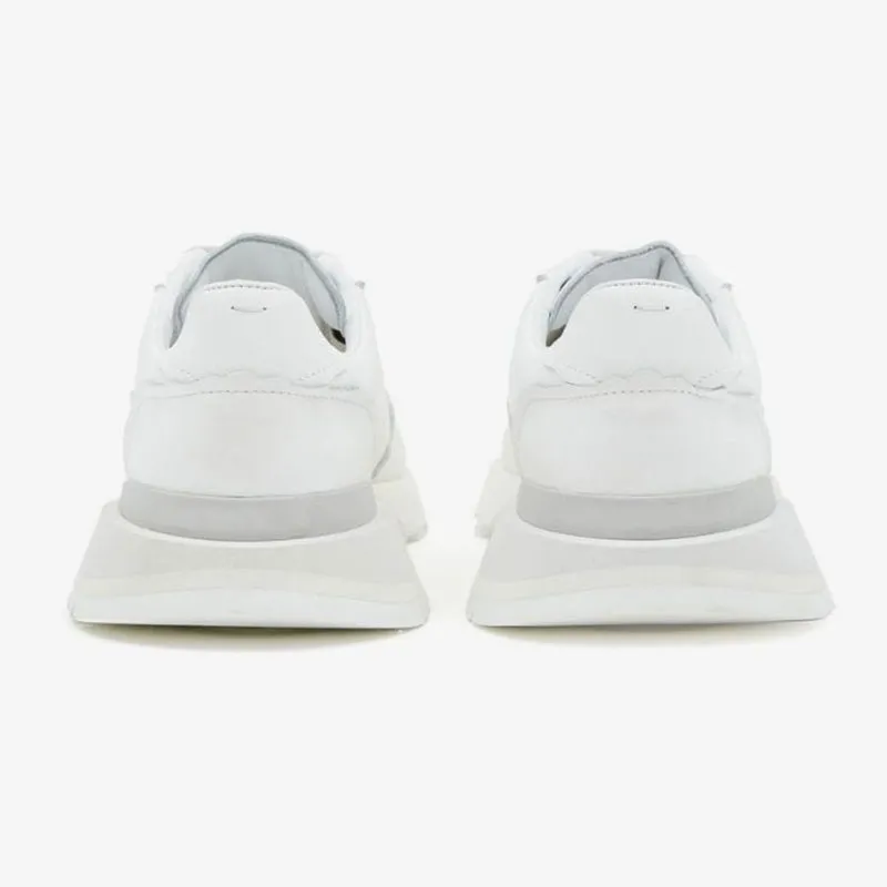 Vibrant White nylon Low-Top Trainers