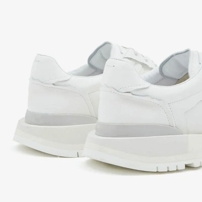 Vibrant White nylon Low-Top Trainers