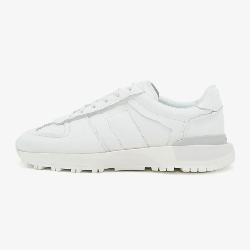 Vibrant White nylon Low-Top Trainers