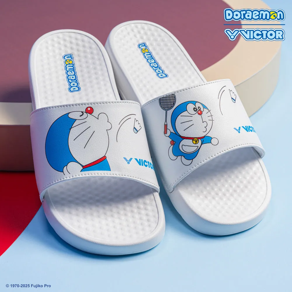 [VICTOR X DORAEMON] 008DRM A White Slippers/Sandals