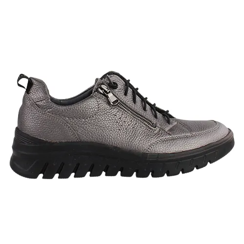 Waldlaufer Ladies Wide fit Trainers -  913002 - Pewter
