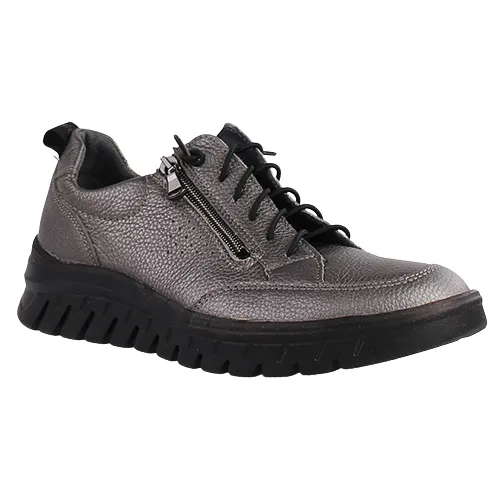 Waldlaufer Ladies Wide fit Trainers -  913002 - Pewter
