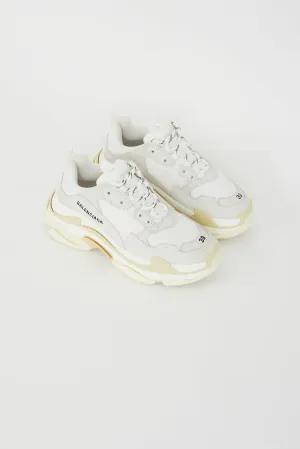 White & Grey Triple S Sneaker