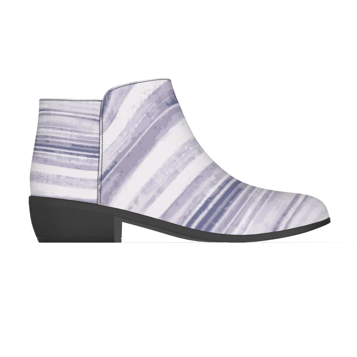 Women's Fashion Boots 134 purple, striped print