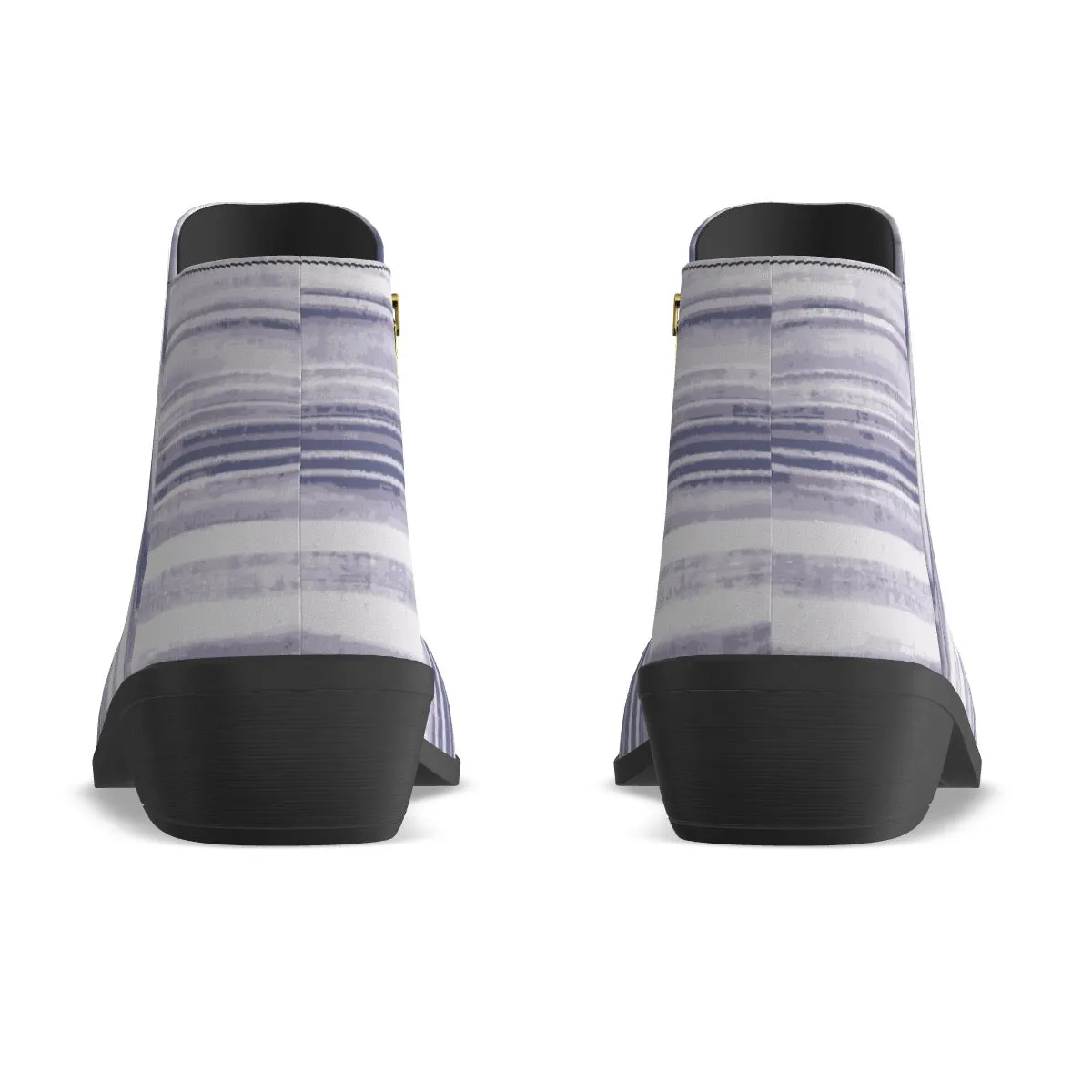Women's Fashion Boots 134 purple, striped print