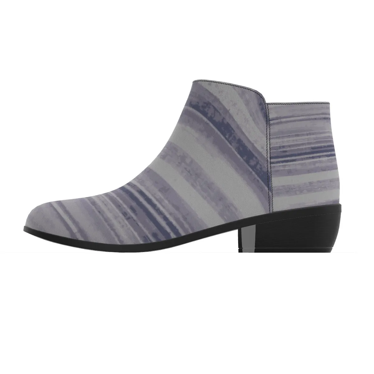 Women's Fashion Boots 134 purple, striped print
