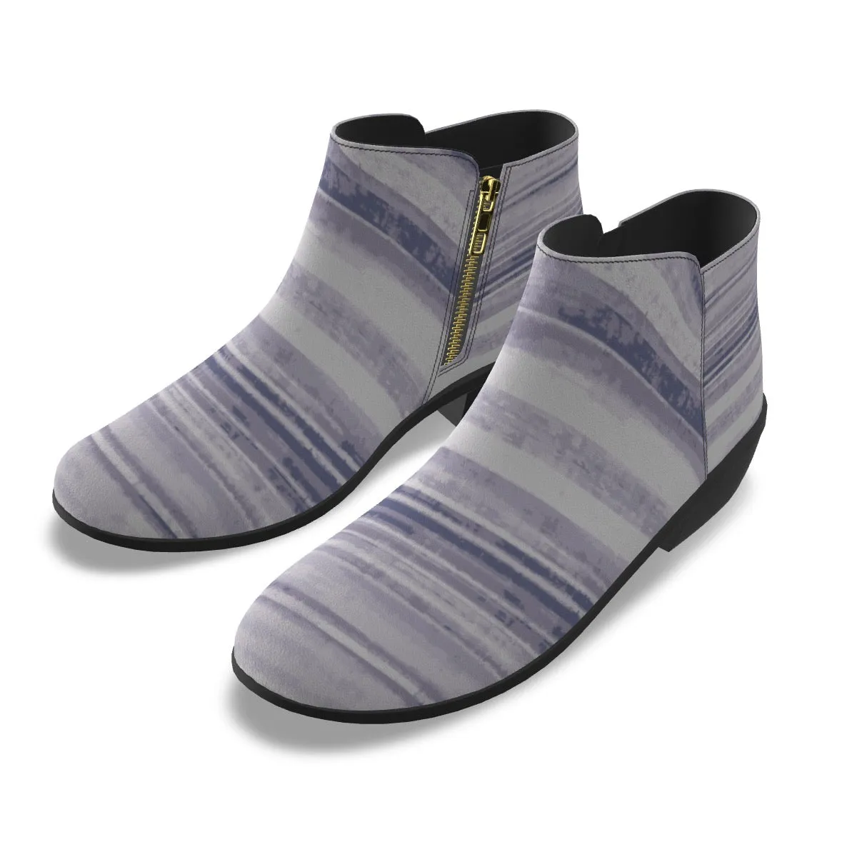 Women's Fashion Boots 134 purple, striped print