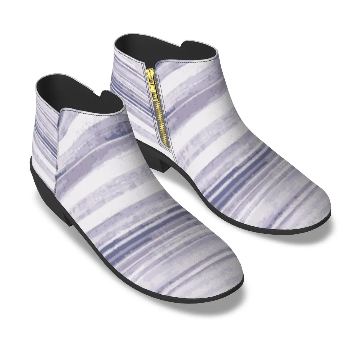Women's Fashion Boots 134 purple, striped print