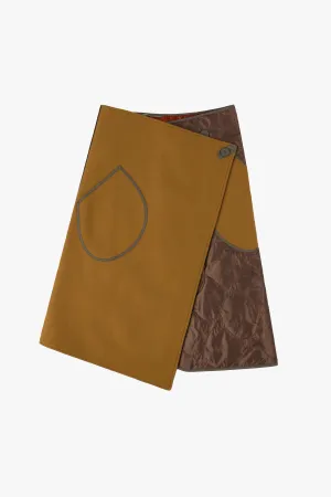 Wool Quilt Skirt - Camel / Amber