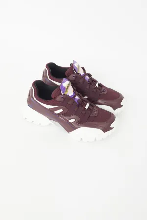 X Undercover Burgundy & White Climbers Sneaker