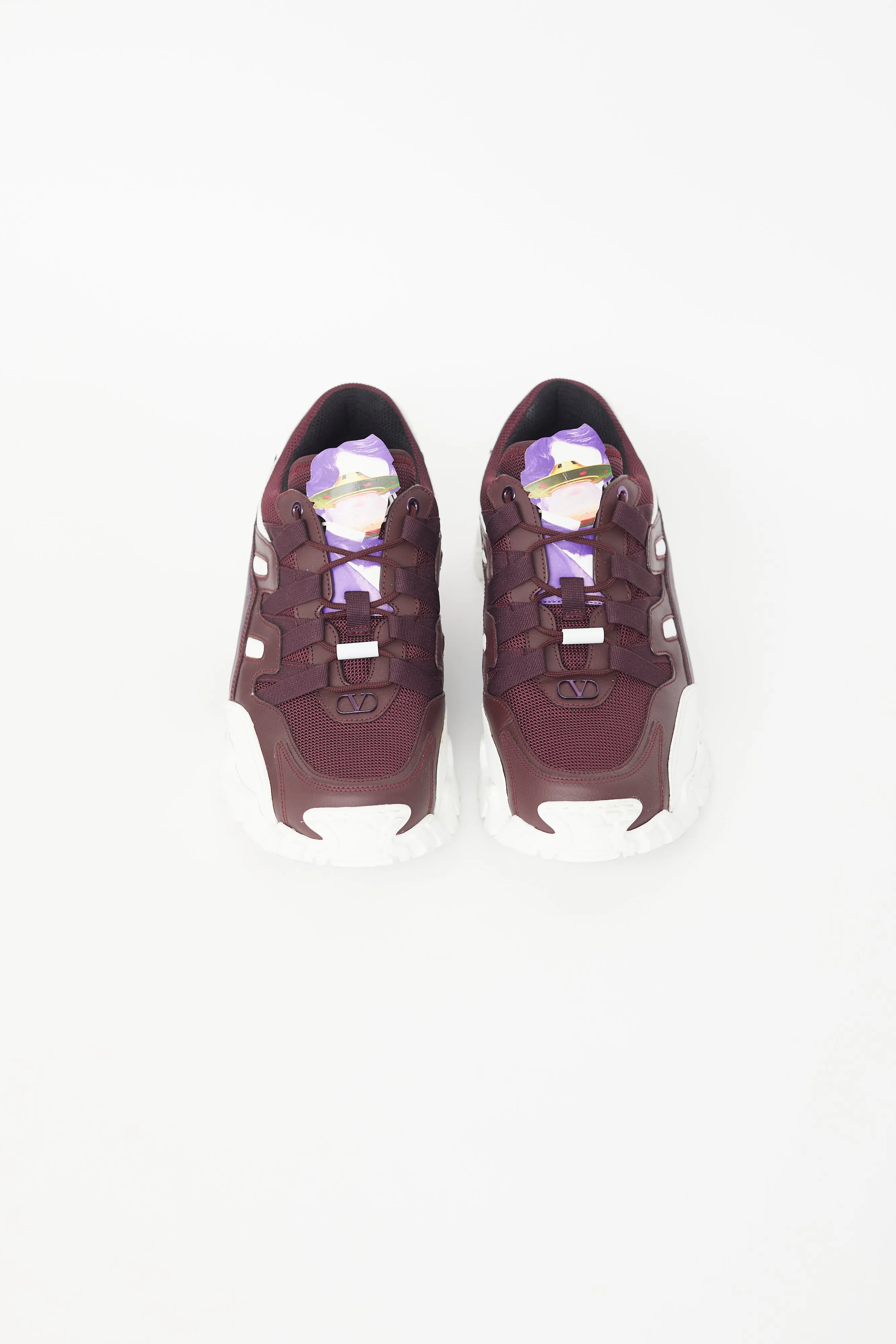 X Undercover Burgundy & White Climbers Sneaker