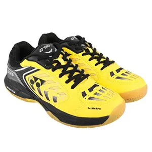 YONEX Court Ace Matrix III Non-Marking Yellow, Black Badminton Shoes - 8 UK
