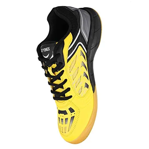 YONEX Court Ace Matrix III Non-Marking Yellow, Black Badminton Shoes - 8 UK