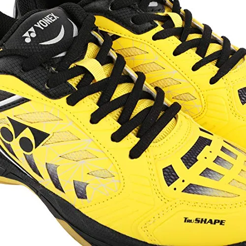 YONEX Court Ace Matrix III Non-Marking Yellow, Black Badminton Shoes - 8 UK