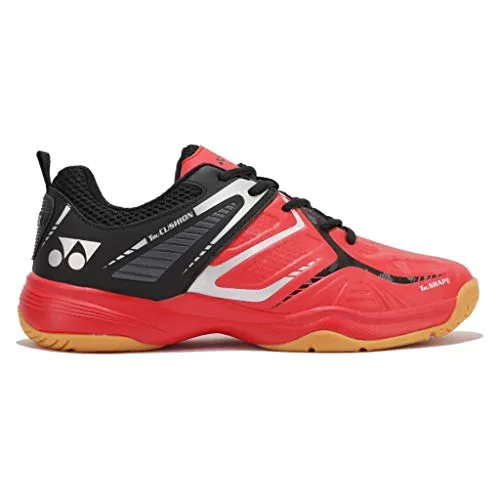 YONEX Unisex Non Marking Badminton Shoes (Tokyo Red, Black, UK 8)