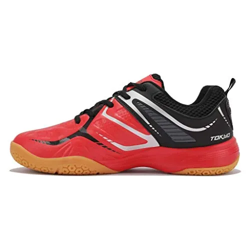 YONEX Unisex Non Marking Badminton Shoes (Tokyo Red, Black, UK 8)